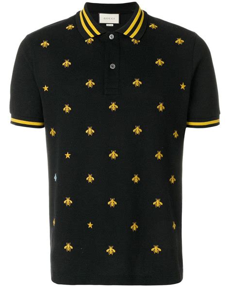 gucci mens bee polo shirt